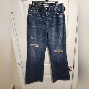 High rise straight jeans